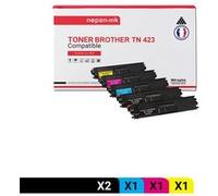 TONERMEDIA - x5 Toners BROTHER TN-423BK (x2) + TN-