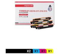 TONERMEDIA - x5 Toners HP CE310A 126A (x2) + CE311