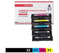 TONERMEDIA - x5 Toners HP CF410X 046HK (x2) + CF41 G