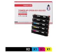 TONERMEDIA - x5 Toners HP CF530A (x2) + CF531A + C G