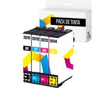 TONERPACK Epson T0715 Cartouches d'encre T0711 T0712 T0713 T0714 Compatible avec Epson T0715 Stylus SX610FW SX600FW SX515W SX510W SX415 SX410 SX405 SX400 SX218 SX215 SX210 (lot de 4)