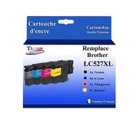 Toners (Pack de 4) LC527XL Multicolore - Rendement 3000/2000 pages - Compatible Brother MFC-J6960DW/J6975DW/J6977DW