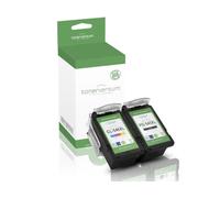 Tonerversum 545 546 XL Lot de 2 cartouches d'encre compatibles avec Canon 545 546 PG-545XL CL-546XL pour PIXMA MX495 pour PIXMA TR4550 TR4551 TS3150 TS3450 TS3350 MG3050 Noir