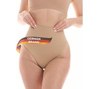 TONEST String Gainant Femme - Ventre Plat - Taille Moyenne - Culotte Sculptante - Certifié Oeko-Tex 100 - Shapewear Amincissante Invisible - sous-vêtement - 1050-MS-CC (L, Beige)