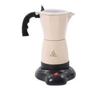 TONFEION Machine à expresso électrique 480 W 220 V 300 ml Machine à café de camping pour 6 tasses (blanc crème)