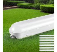 Tonffi 10 Pièce Néon LED 120cm, Réglette LED IP65 Connectable 36W [4500LM, 6000K Blanc Froid] - Luminaire Étanche Tube Lampe pour Garage, Cave, Atelier, Entrepôt