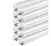 Tonffi 10 Pièces Neon LED 150 CM Reglette LED 60W 7500LM 4000K Naturel Blanc Tube Lampe Connectable Luminaire Plafonnier Éclairage pour Garage, Bureau, Atelier, Sous Sol
