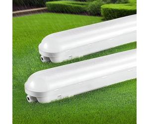 Tonffi 2 Pièce Néon LED 120cm, Réglette LED IP65 Connectable 36W [4500LM, 6000K Blanc Froid] - Luminaire Étanche Tube Lampe pour Garage, Cave, Atelier, Entrepôt