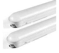 Tonffi 2 Pièces Neon LED 60 CM Reglette LED 18W 2250LM 4000K Naturel Blanc Tube Lampe Connectable Luminaire Plafonnier Éclairage pour Garage, Bureau, Atelier, Sous Sol