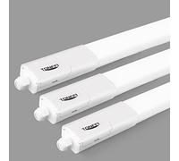 Tonffi 3 Pièce Neon LED 150cm, Reglette LED 60W 7000LM Linkable Tube Led Lampe d'atelier IP65 Imperméable, Luminaire Plafonnier pour Atelier,Sous Sol, Parking, Bureau, Grange,Blanc Neutre 4000K