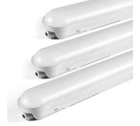 Tonffi 3 Pièces Neon LED 150 CM Reglette LED 60W 7500LM 4000K Naturel Blanc Tube Lampe Connectable Luminaire Plafonnier Éclairage pour Garage, Bureau, Atelier, Sous Sol