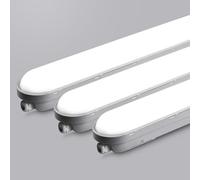 Tonffi 3 Pièces Neon LED 60 CM Reglette LED 18W 2250LM 6000K Blanc Froid Tube Lampe Connectable Luminaire Plafonnier Éclairage pour Garage, Bureau, Atelier