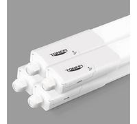 TONFFI Lot de 4 Réglette LED 115cm avec Detecteur de Mouvement, 36W 4100LM 4000K Blanc Neutre Neon Led, Connectable Neon Led Tube Luminaire, Lampe de Garage IP65 Imperméable pour Garage, Cave, Atelier