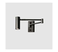 TONFON Applique murale à bras pivotant en métal, lampe murale LED moderne en laiton, lampe de chevet rétractable, lampe de lecture murale, projecteur for chambre à coucher, salon(Dark)