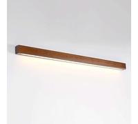 TONFON Applique murale à longue bande en bois de noyer, lampe de chevet, lampe d'ambiance murale, lanterne murale LED moderne for chambre à coucher, salon, bureau, couloir, entrée, restaurant(80CM)
