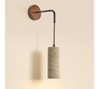 TONFON Applique Murale de Chevet en Pierre travertin, Lampe Murale Japonaise Vintage for Chambre à Coucher, Salon, Couloir, escaliers, Lanterne Murale avec Fil Suspendu, veilleuse(6.5cm)
