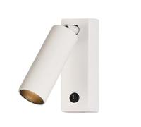 TONFON Applique murale de lecture réglable en métal blanc/noir, lanterne murale LED moderne for chambre à coucher, salon, bureau, couloir, entrée, restaurant, veilleuse(White)