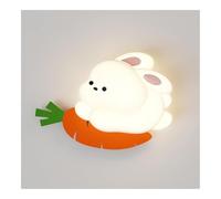 TONFON Applique murale dessin animé for chambre d'enfant, lanterne murale en acrylique blanc motif lapin, applique murale LED moderne for chambre à coucher, chevet, salon, bureau, couloir