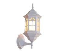 TONFON Applique Murale d'extérieur étanche et antirouille avec Abat-Jour en Verre for Jardin, Villa, Cour, Balcon, Hall d'entrée, Couloir, Porche, Patio(White,B)