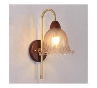 TONFON Applique Murale d'intérieur rétro en Bois Couleur Noyer, Corps de Lampe en métal, éclairage for Chambre à Coucher, Chevet, Salon, Bureau, Couloir, entrée, Restaurant(B)