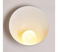 TONFON Applique murale du milieu du siècle or blanc lait verre globe applique murale abat-jour noir ferme applique murale Vintage hôtel lanterne murale for chambre salon étude couloir salle à manger b