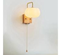 TONFON Applique Murale en Bois Moderne Vintage, Abat-Jour en Acrylique, Lanterne Murale en Bois for Chambre à Coucher, Chevet, Salon, Bureau, Couloir, entrée, Restaurant, Lampe Murale(Wood Color)