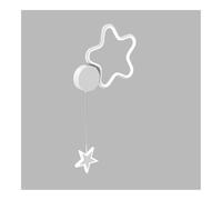 TONFON Applique murale en métal étoile, abat-jour en acrylique, applique murale géométrique linéaire à LED for chambre à coucher, chevet, salon, bureau, couloir, entrée, restaurant(White)
