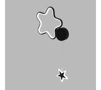 TONFON Applique murale en métal étoile, abat-jour en acrylique, applique murale géométrique linéaire à LED for chambre à coucher, chevet, salon, bureau, couloir, entrée, restaurant(Dark)