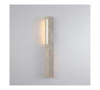 TONFON Applique Murale en travertin Jaune Applique Murale linéaire à Longue Bande avec Abat-Jour en Acrylique Lampe Murale Minimaliste Moderne à LED for Chambre à Coucher, Chevet, Salon, Restaurant