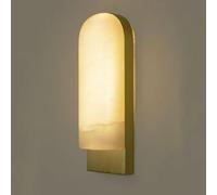 TONFON Applique Murale LED en cuivre et albâtre Naturel