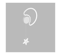 TONFON Applique murale linéaire en métal noir/blanc en forme de croissant avec abat-jour en acrylique, design dessin animé, lanterne murale LED moderne for chambre, chevet, salon, bureau(White-left)