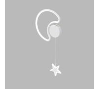 TONFON Applique murale linéaire en métal noir/blanc en forme de croissant avec abat-jour en acrylique, design dessin animé, lanterne murale LED moderne for chambre, chevet, salon, bureau(White-right)