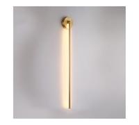 TONFON Applique Murale Moderne dorée for Salle de Bain, Lampe Murale linéaire en Laiton à Longue Bande for Chambre à Coucher, Chevet, Salon, Bureau, Couloir, entrée, Restaurant, veilleuse(B)