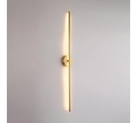 TONFON Applique Murale Moderne dorée for Salle de Bain, Lampe Murale linéaire en Laiton à Longue Bande for Chambre à Coucher, Chevet, Salon, Bureau, Couloir, entrée, Restaurant, veilleuse(C)