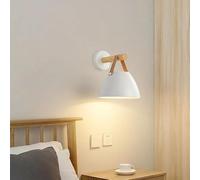 TONFON Applique Murale Moderne en Bois et Cuir, éclairage décoratif, for Porche, allée, Lanterne Murale for Chambre à Coucher, Chevet, Salon, Bureau, Couloir, entrée, Restaurant(Wood)