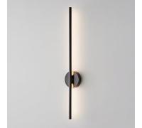 TONFON Applique murale ultra-fine à longue bande, lampe murale linéaire en laiton avec abat-jour en silicone, lanterne murale LED moderne for chevet, salon, bureau, entrée, restaurant(Lower,65CM)