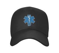 TONFON Casquette Baseball Punk EMT Star of Life Casquette Baseball pour Femmes Hommes Respirant ambulancier paramédical ambulancier Papa Chapeau Protection Solaire Cadeau d’Anniversaire