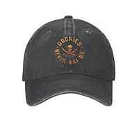 TONFON Casquette de Baseball Hiphop Sun Hat Classic Cotton Goonies Casquette de Baseball Hommes Femmes Personnalisé Réglable Unisexe Gothique Crâne Papa Chapeau d’été Snapback Cadeaux d’Anniversaire