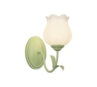 TONFON Chandelier en Forme de Fleur Applique Murale en métal Vert Éclairage Minimaliste Moderne Lampe Murale for Chambre à Coucher Chevet Salon Salle d'étude Couloir Entrée Restaurant