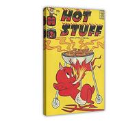 TONFON Hot Stuff Poster Art déco sur toile The Little Devil Dortoir Chambre Décoration de chambre à coucher Paysage sportif Bureau Décoration de chambre Cadeau Style cadre 30 x 45 cm
