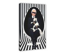 TONFON Karl Lagerfeld - Impression sur toile pour salon, chambre à coucher, décoration murale, style cadre, 40 x 60 cm