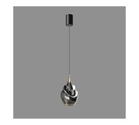 TONFON Lustre de chevet noir en métal avec abat-jour en acrylique, mini lampes suspendues modernes à LED for cuisine, îlot, salon, chambre, salle à manger, couloir