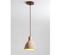 TONFON Lustre de décoration Nordique Moderne en Pierre de Grotte Jaune, Lampe Suspendue rétro en travertin for Cuisine, îlot, Salon, Chambre à Coucher, Chevet, Salle à Manger, Couloir