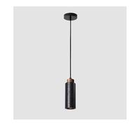 TONFON Mini Lustre de Chevet Suspendu en Bois, Abat-Jour en travertin Noir, Lampe Suspendue for îlot de Cuisine, entrée, Salle à Manger, Bureau, Salon, Chambre à Coucher, Bar