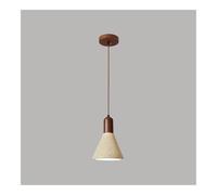TONFON Mini lustre en pierre, suspension en bois de noyer avec abat-jour en travertin jaune, éclairage de salle à manger, lampe suspendue for îlot de cuisine, salon, chambre à coucher, chevet