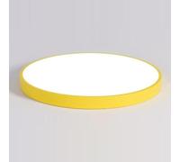 TONFON Plafonnier LED ultra-fin Macaron, design rond et tendance, intensité variable tricolore, luminaire décoratif de plafond for salon, chambre, salle à manger, cuisine, bureau, couloir(Yellow,30cm)
