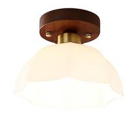 TONFON Plafonnier Vintage en céramique, Semi-encastré, en Bois, luminaire de Plafond Moderne for Couloir, Balcon, entrée, Hall d'entrée, Cage d'escalier, allée, loft, Restaurant(E)