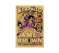 TONFON Poster mural sur toile avec chanteur James Brown à l'Apollo Concert Dortoir Chambre Décoration de chambre à coucher Paysage sportif Décoration de bureau Cadeau sans cadre 20 x 30 cm