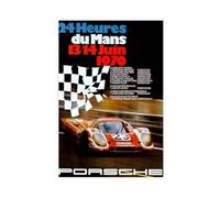 TONFON Poster vintage des années 1960 24-Heur Le Mans Motor Racing sur toile - Décoration pour chambre à coucher, bureau, chambre - Cadeau sans cadre - 30 x 45 cm