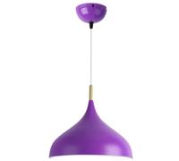 TONFON Restaurant Lustre en métal coloré Éclairage créatif Nordique Lampe Suspendue Décoration d'intérieur Lampe Suspendue à Hauteur réglable for îlot de Cuisine Salon Chambre Chevet(Purple,42cm)